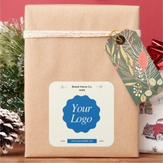 Adesivo Quadrado Marca mínima do logotipo profissional personalizad