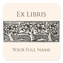 Marcador de Árvores Medievais Ex Libris, Editável