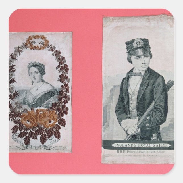 Adesivo Quadrado Marcadores Queen Victoria e Prince Albert (Frente)