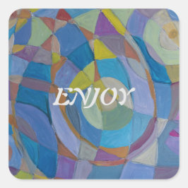 ADESIVO QUADRADO MARCAS DE PRESENTE DE VESTIDO.