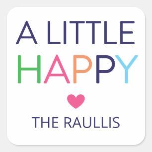 ADESIVO QUADRADO MARCAS DE PRESENTE FELIZES