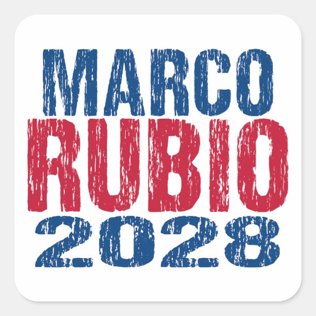 Adesivo Quadrado Marco Rubio 2028 (dis) (Frente)