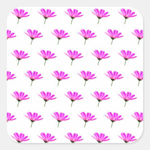 Adesivo Quadrado Margarida Rosa