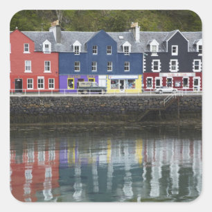 Adesivo Quadrado Margem, Tobermory, Ilha de Mull, Escócia,