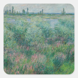 Adesivo Quadrado Margens do Sena perto de Vétheuil, Monet 1881