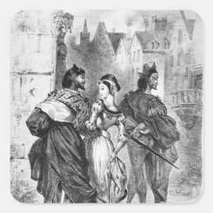 Adesivo Quadrado Marguerite da reunião de Faust