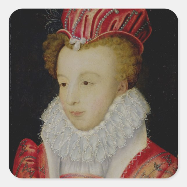 Adesivo Quadrado Marguerite de Valois c.1572 (Frente)