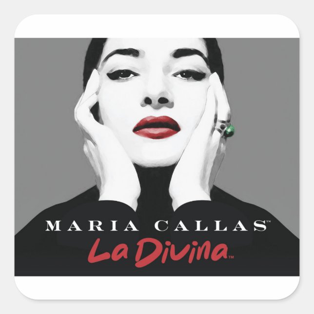 Adesivo Quadrado Maria Callas Stickers (Frente)