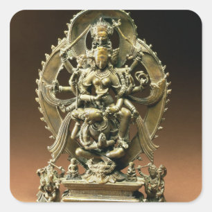 Adesivo Quadrado Marichi, o raio do amanhecer, período Pala, Ind Or