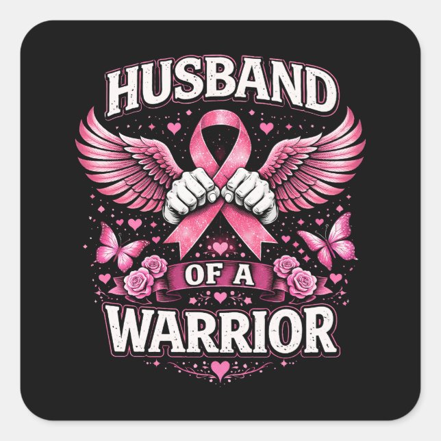 Adesivo Quadrado Marido de uma Guerreira (Frente)