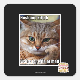 Adesivo Quadrado Marido Kitteh