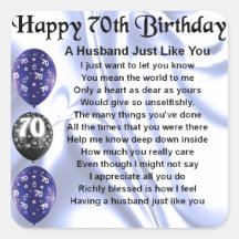 Marido Poem - 70 Birthday