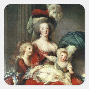 Adesivo Quadrado Marie-Antoinette e seus quatro filhos, 1787