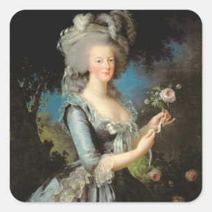 Adesivo Quadrado Marie Antonieta com Rosa, 1783