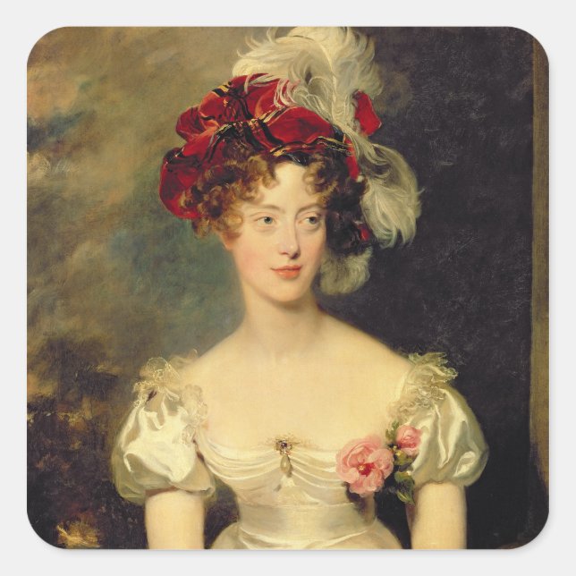 Adesivo Quadrado Marie-Caroline de Bourbon Duchesse de Berry (Frente)