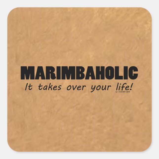 Adesivo Quadrado Marimbaholic Life Square Sticker (Frente)