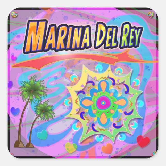 Adesivo Quadrado Marina Del Ray True Progress Sticker (Frente)