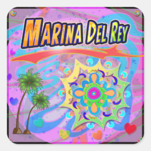 Adesivo Quadrado Marina Del Ray True Progress Sticker