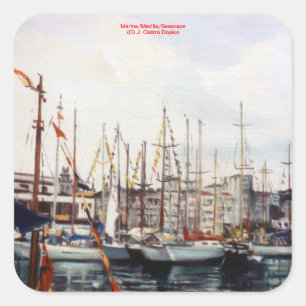 Adesivo Quadrado Marina/Mariña/Seascape
