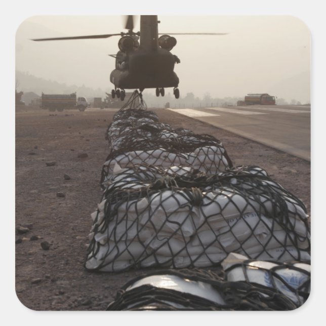 Adesivo Quadrado Marines anexar cargas de linga (Frente)