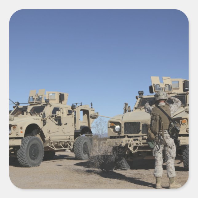 Adesivo Quadrado Marines dos EUA (Frente)