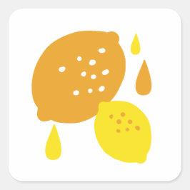 Adesivo Quadrado Marinho Blue Lemon Art - Refrescando o Citrus Desi