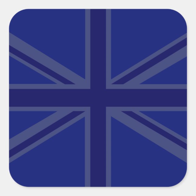 Adesivo Quadrado Marinho Blue Union Jack Decor (Frente)