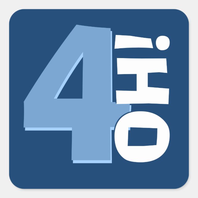 Adesivo Quadrado Marinho de Ano Personalizado e Azul Bebê (Frente)