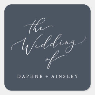 Adesivo Quadrado Marinho De Woodland - Selos De Envelope Azul