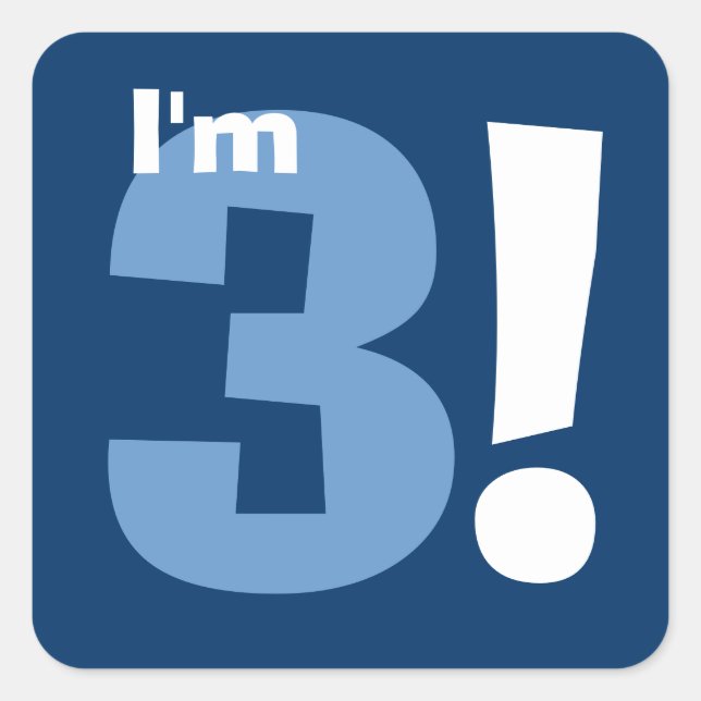 Adesivo Quadrado Marinho e azuis bebés conhecidos feitos sob (Frente)