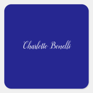 Adesivo Quadrado Marinho mínimo profissional azul