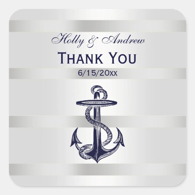 Adesivo Quadrado Marinho Náutico Blue Anchor SQ Envelope SQ (Frente)