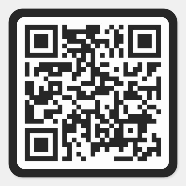 Adesivo Quadrado Marketing legal de código QR personalizado mínimo  (Frente)