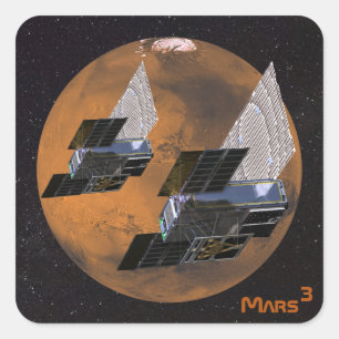 Adesivo Quadrado Mars Cubo por MarCO CubeSats