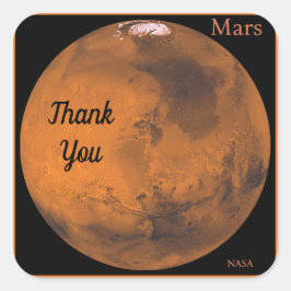 Adesivo Quadrado Mars Globe pela NASA