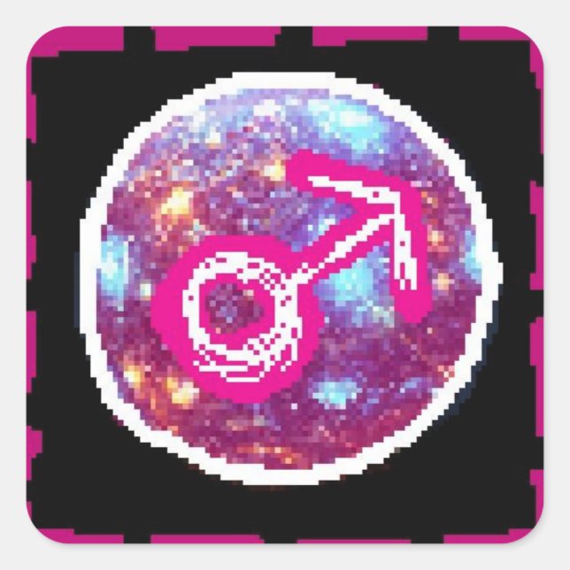 Adesivo Quadrado Mars Night (Frente)