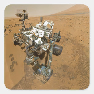 Adesivo Quadrado Mars Rover Curiosity no Rocknest