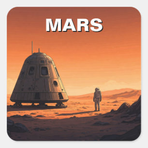 Adesivo Quadrado Mars Viagem