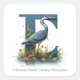Adesivo Quadrado Marshian Heron Stickers