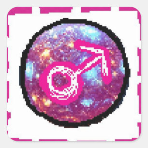 Adesivo Quadrado Marte Day