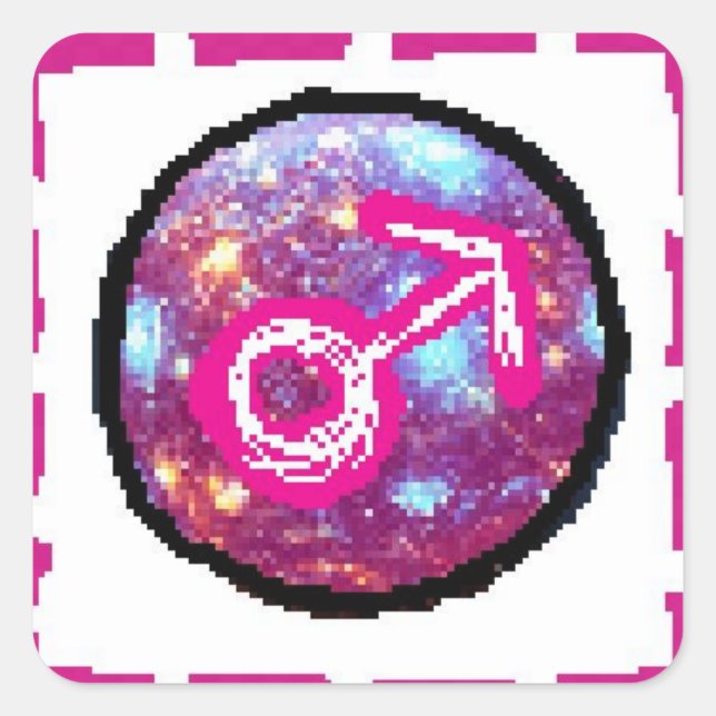 Adesivo Quadrado Marte Day (Frente)