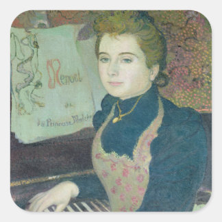 Adesivo Quadrado Marthe no Piano, 1891