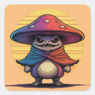 Adesivo Quadrado Martial Mushroom
