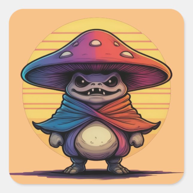Adesivo Quadrado Martial Mushroom (Frente)