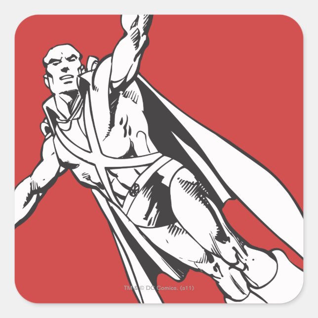 Adesivo Quadrado Martian Manhunter Soars 2 (Frente)