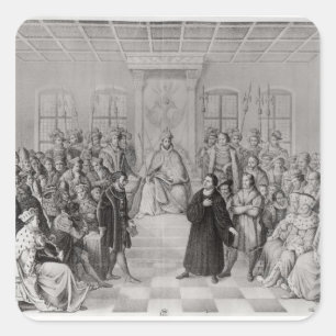 Adesivo Quadrado Martin Luther em frente a Charles V