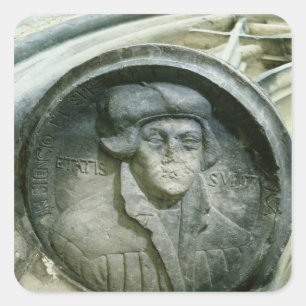 Adesivo Quadrado Martin Luther envelhecido 57 com o Luther aumentou