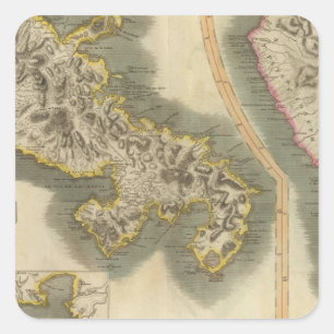 Adesivo Quadrado Martinico, Dominica