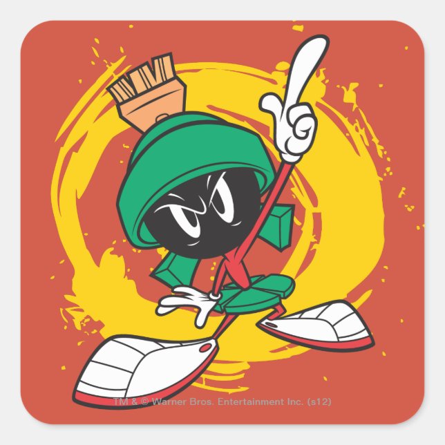 Adesivo Quadrado MARVIN, MARTIAN™, Apontando para cima (Frente)