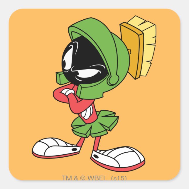 Adesivo Quadrado MARVIN THE MARTIAN™ Annoyed (Frente)